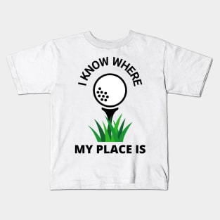 Golf Course Golfer Fun Funny Golfing Kids T-Shirt